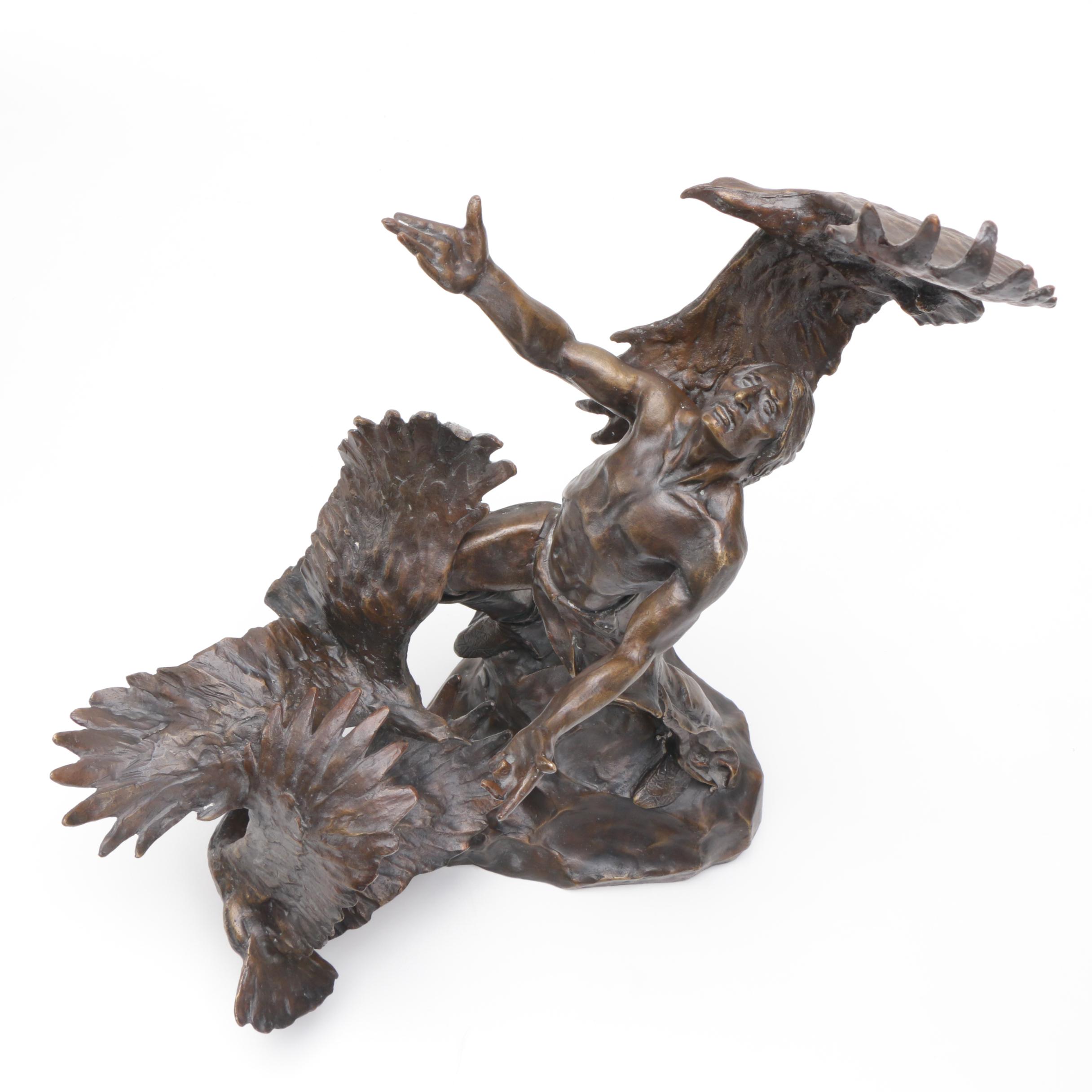 Bronze Sculpture After Buck McCain's "The Soaring Spirits"
