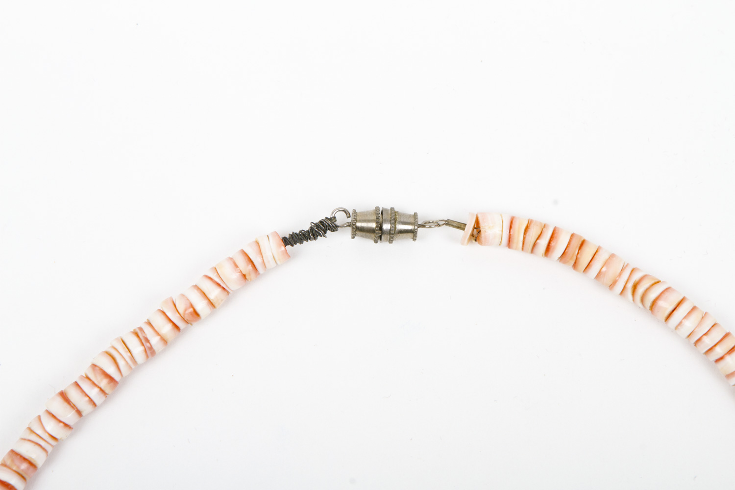 Coral and Boulder Turquoise Necklace with Mother of Pearl Dolphin Pendant