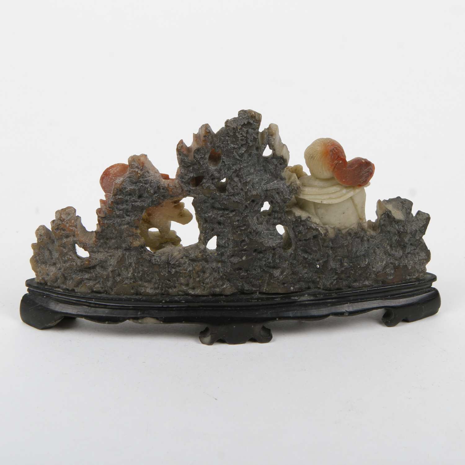 Chinoiserie Carved Dyed Jadeite Figurine