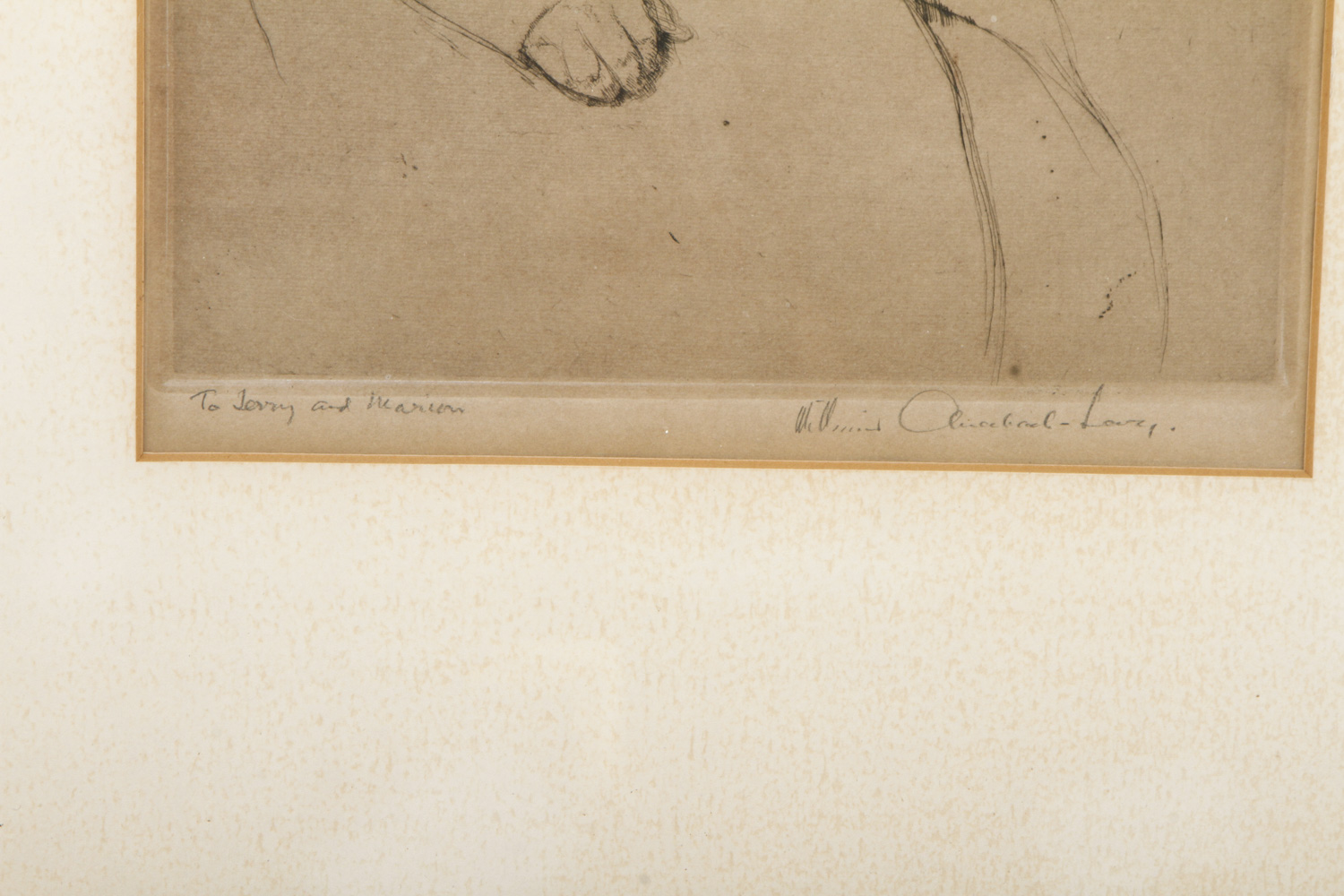 William Auerbach Levy Etching "Portrait of an old man"