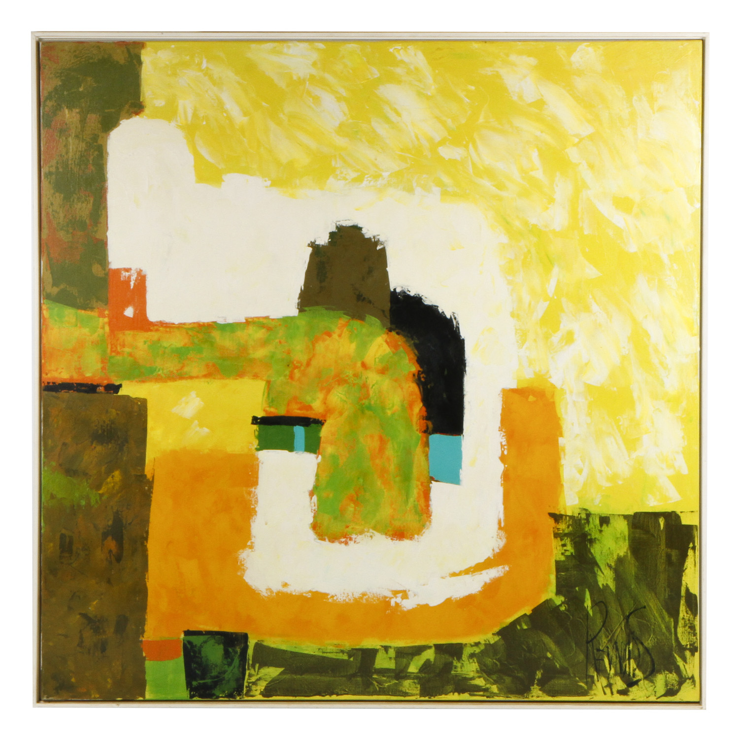 Vintage Vanguard Studios Oil on Canvas Painting Signed Reynolds