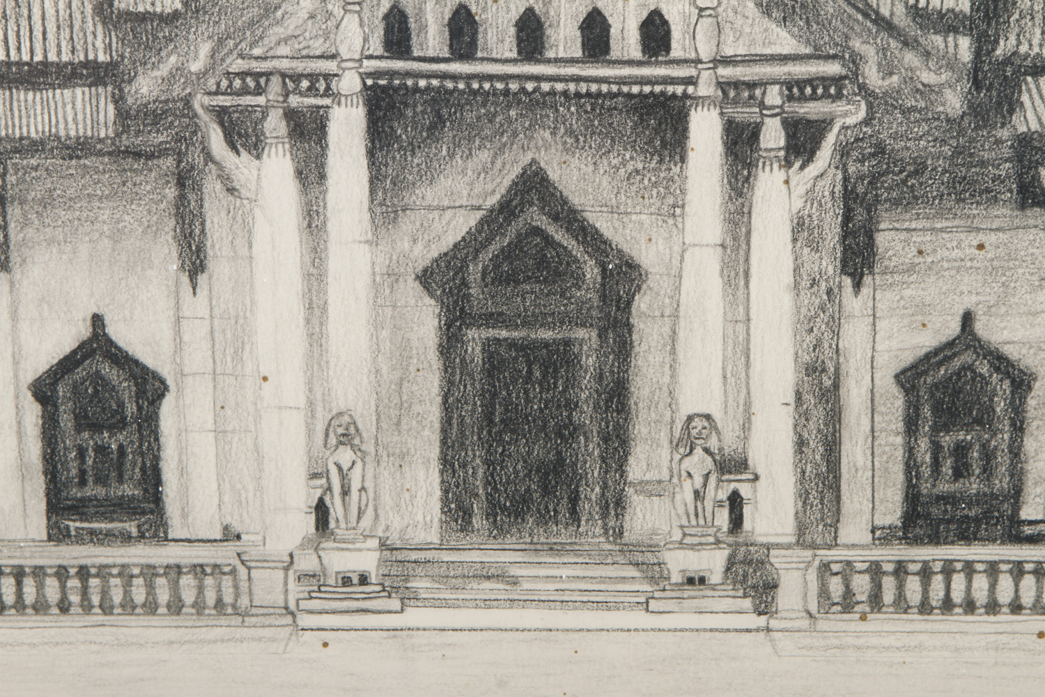Lisa Lotwin Drawing of a Thai Temple