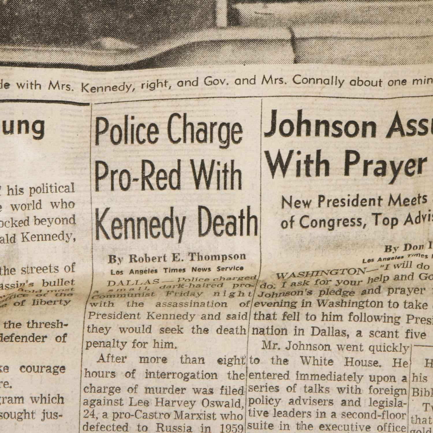November 23, 1963 "Los Angeles Times" Newspaper