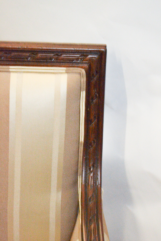 Neoclassical Style Striped Armchair by Ethan Allen