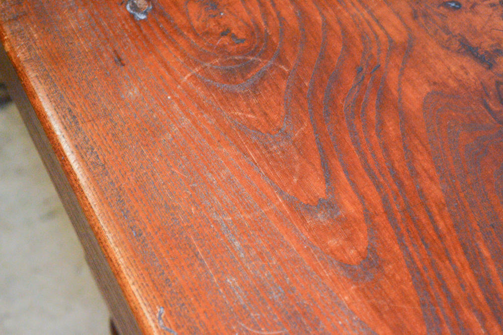 Solid Wood Side Table With Carved Accents