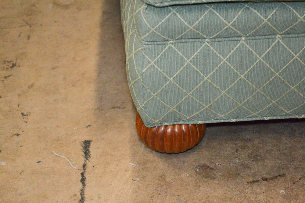 Pearson Oxford Court Green Diamond Patterned Armchair