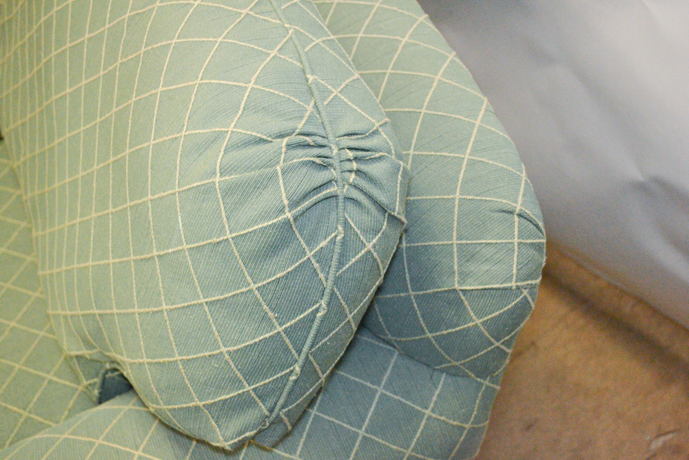 Pearson Oxford Court Green Diamond Patterned Armchair