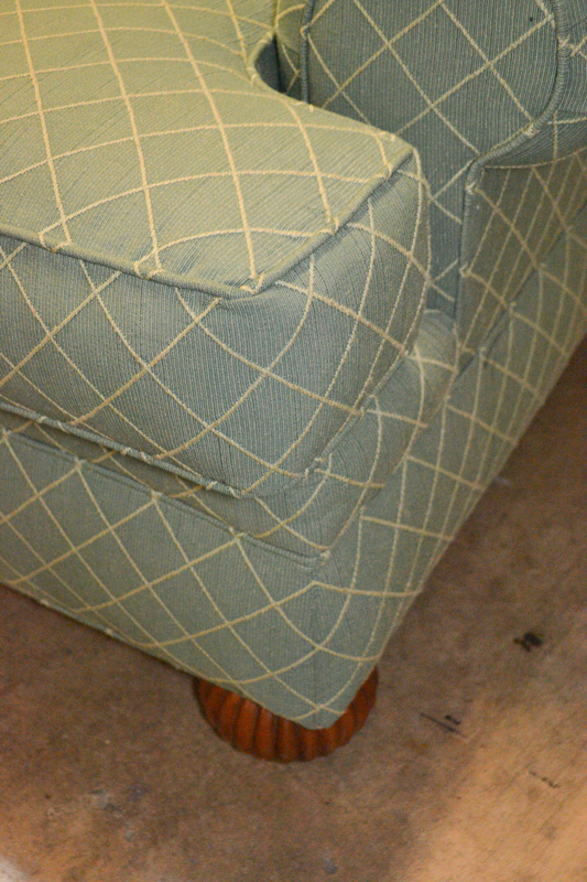 Pearson Oxford Court Green Diamond Patterned Armchair