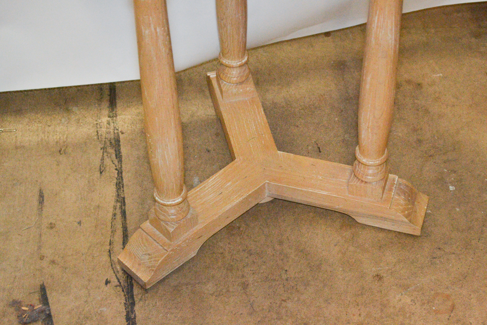 Blonde Wood Trefoil Top Side Table