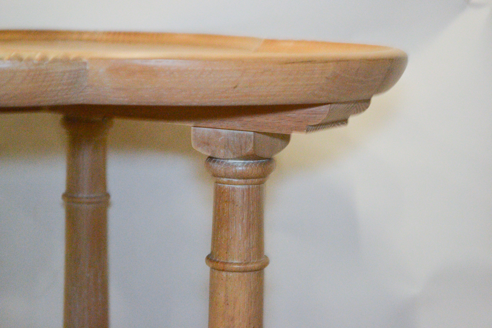 Blonde Wood Trefoil Top Side Table