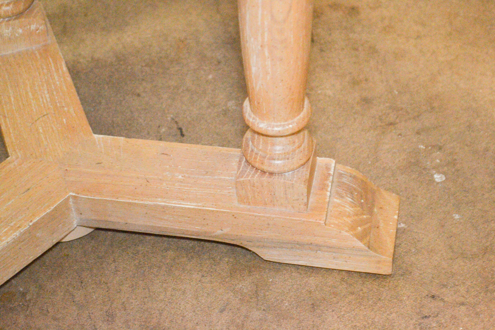 Blonde Wood Trefoil Top Side Table