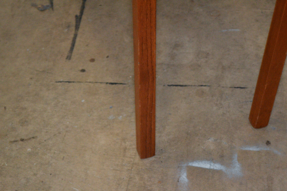 Blonde Wood and Pine Bough Motif Tile Table