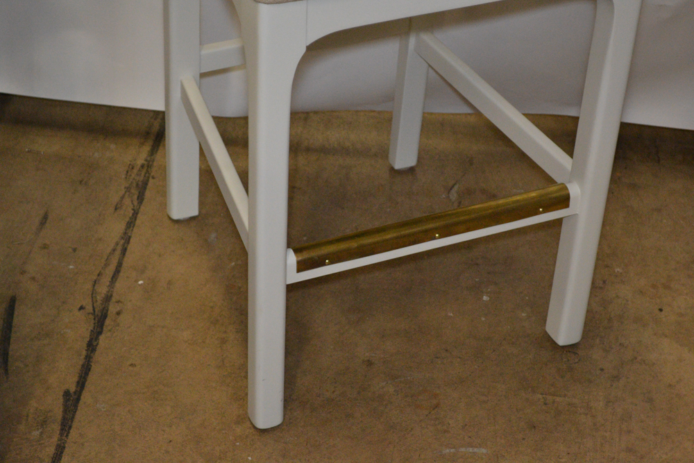 White And Beige Bar Stools