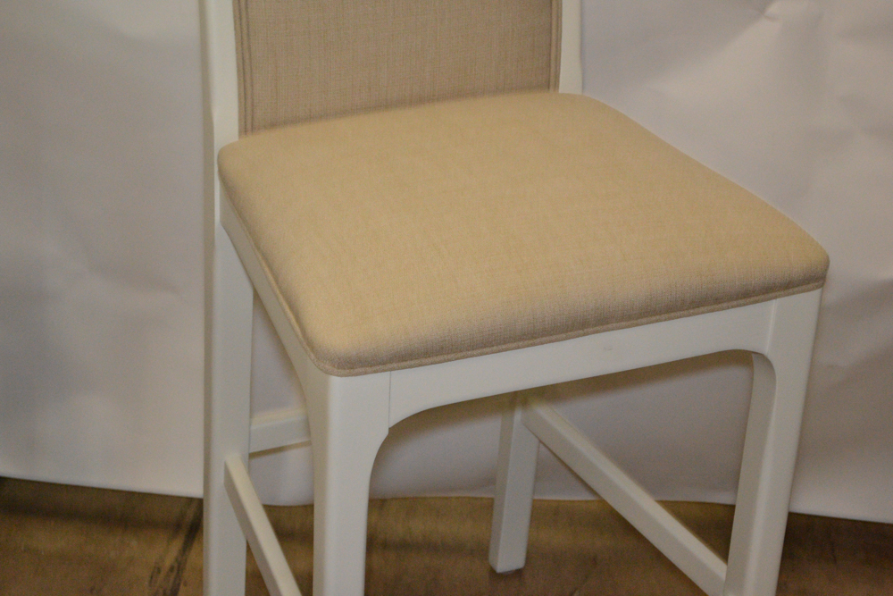 White And Beige Bar Stools