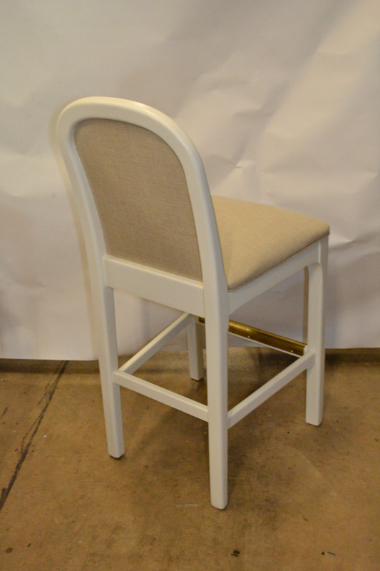 White And Beige Bar Stools
