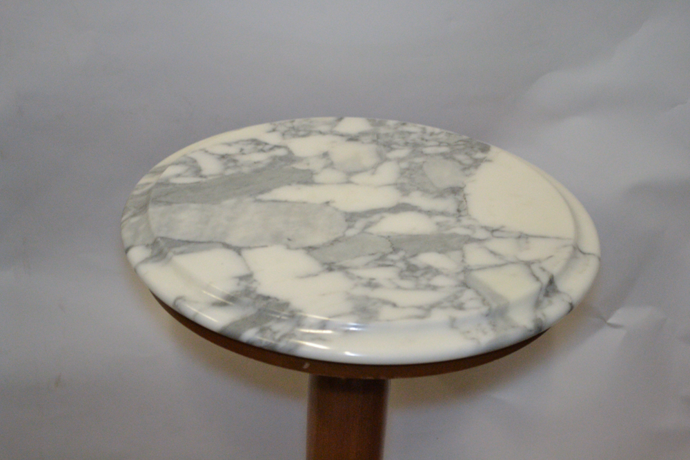 Marble Top Mahogany Pedestal Table