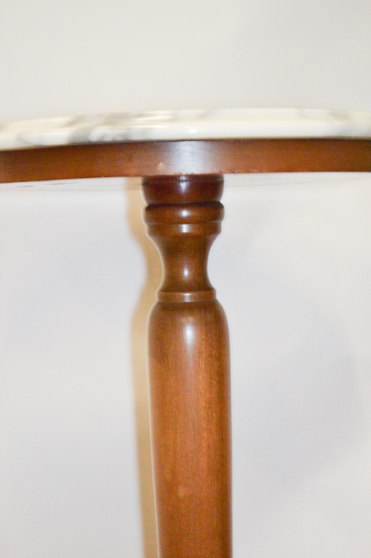Marble Top Mahogany Pedestal Table