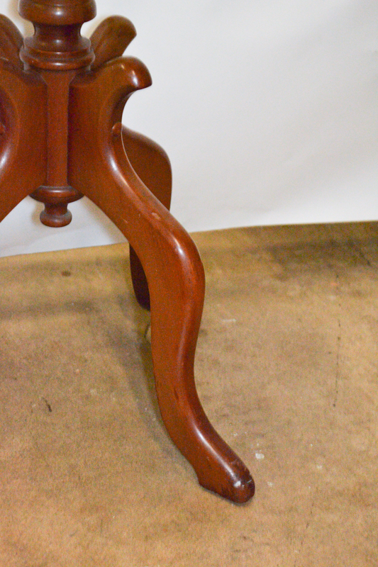 Marble Top Mahogany Pedestal Table