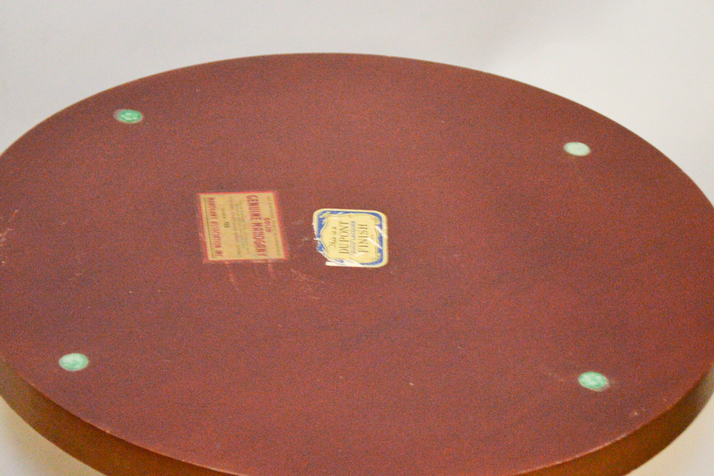 Marble Top Mahogany Pedestal Table