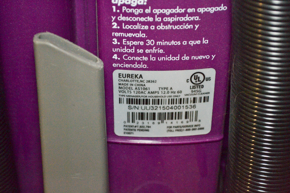 Eureka Airspeed Pro All Floors Rewind Pet Bagless Vacuum