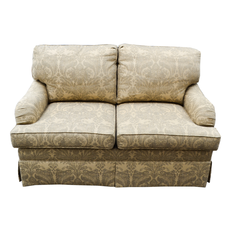 Ethan Allen Green Acanthus Loveseat