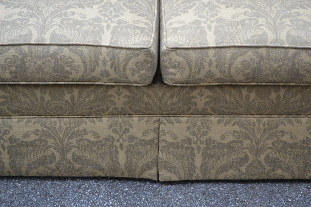 Ethan Allen Green Acanthus Loveseat