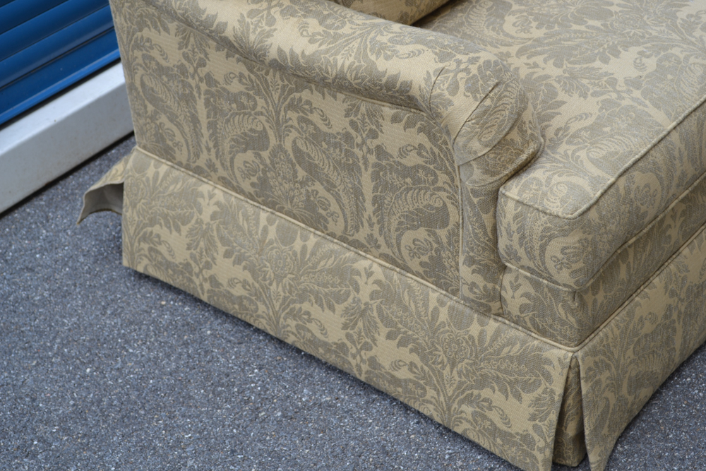 Ethan Allen Green Acanthus Loveseat