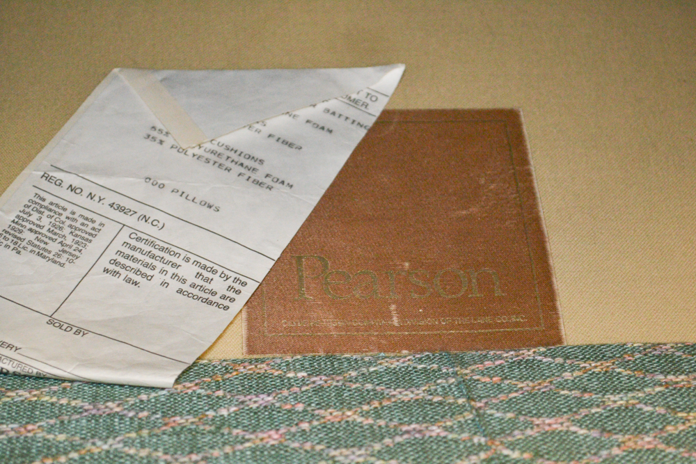 Pearson Green Lattice Pattern Loveseat