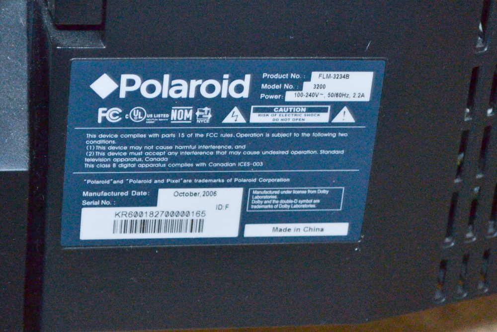 Polaroid 32" LCD Flat Screen Television