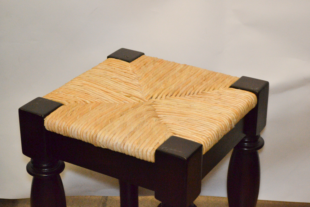 Woven Rush Seat Stool by Pottery Barn