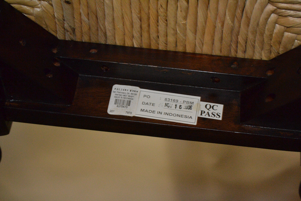 Woven Rush Seat Stool by Pottery Barn