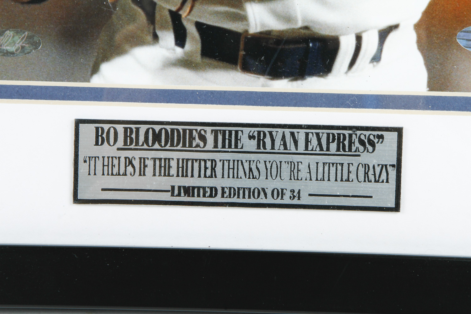 Limited Edition Signed Photo of Nolan Ryan With Bloody Lip