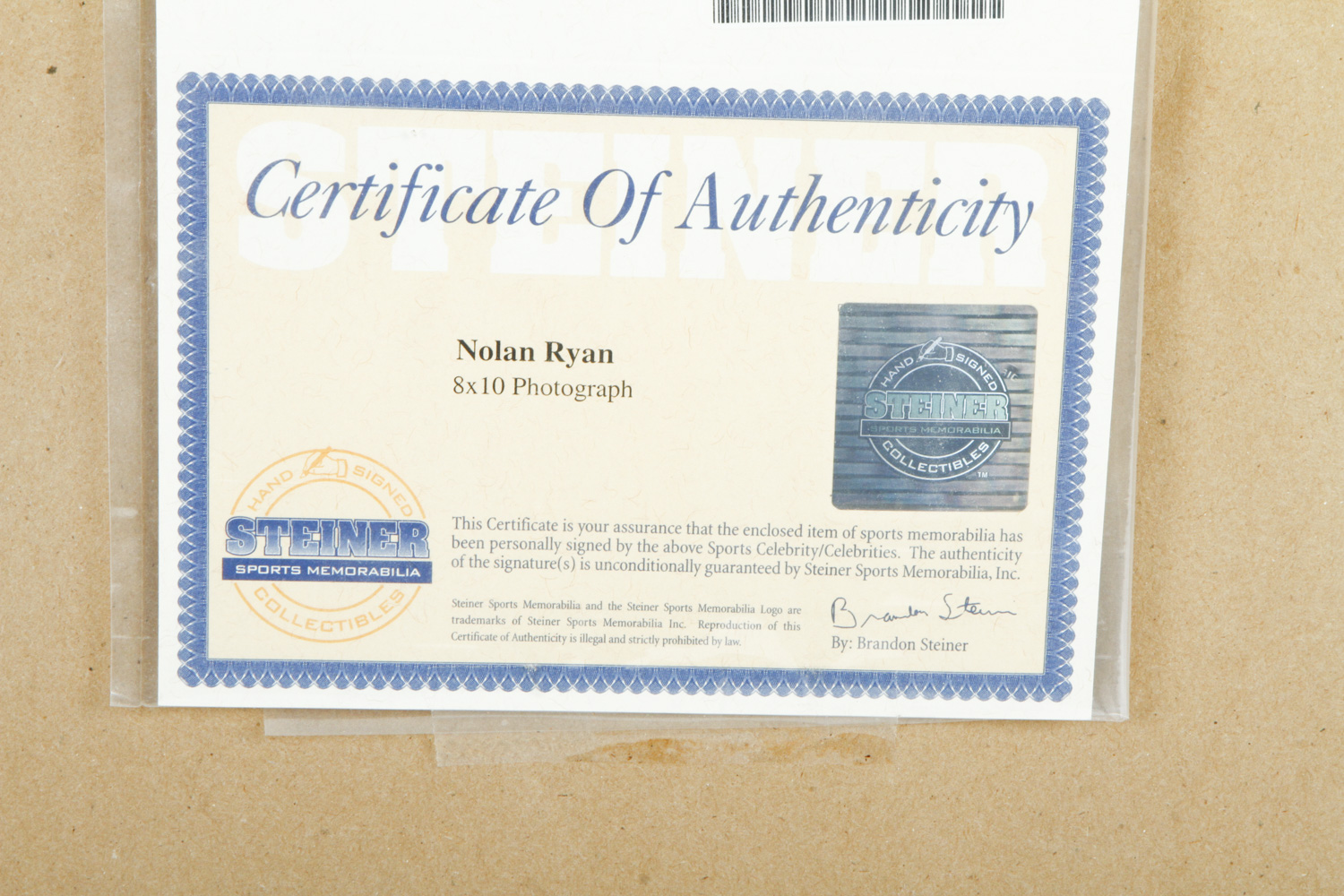 Limited Edition Signed Photo of Nolan Ryan With Bloody Lip