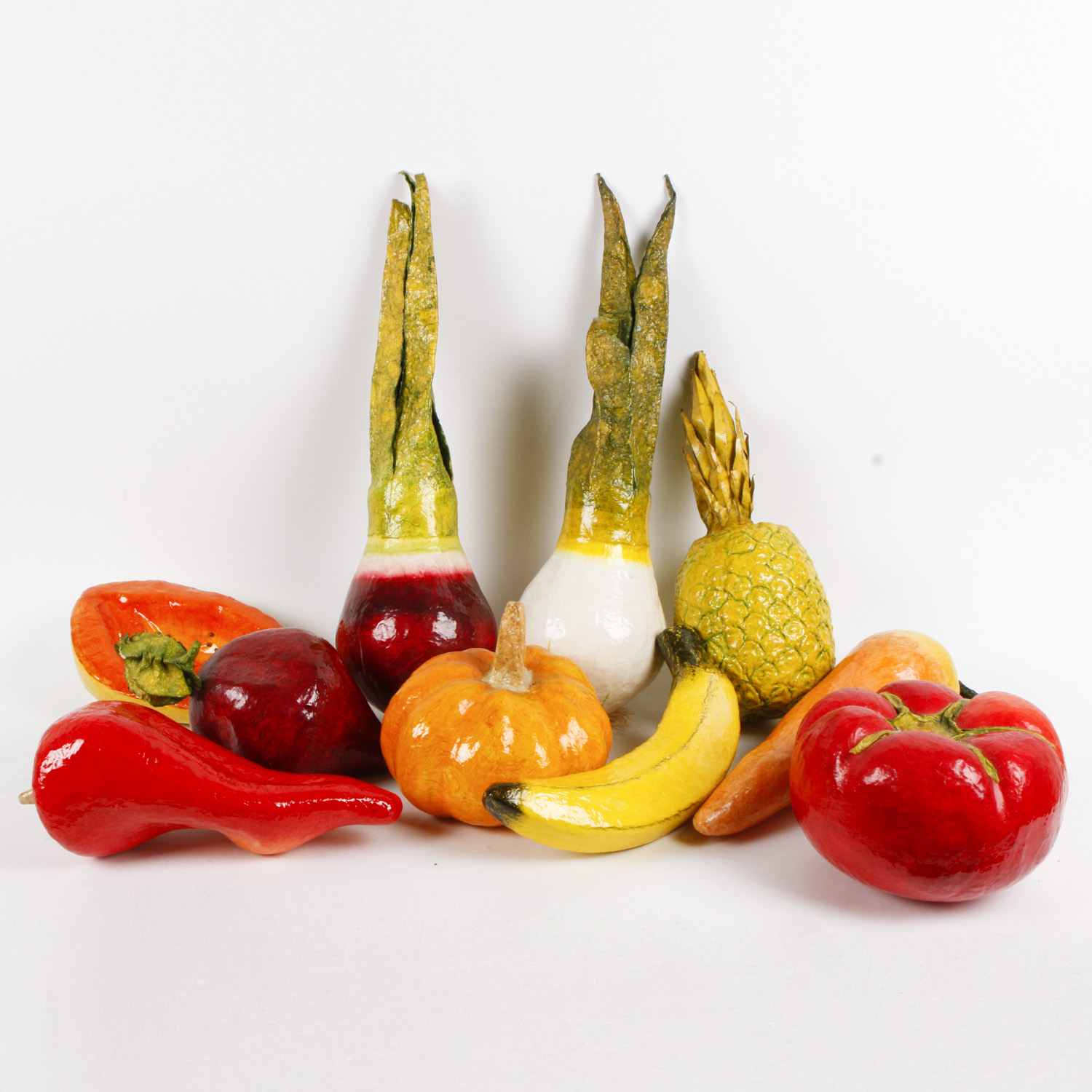 Papier-Mâché Vegetable and Fruit Décor