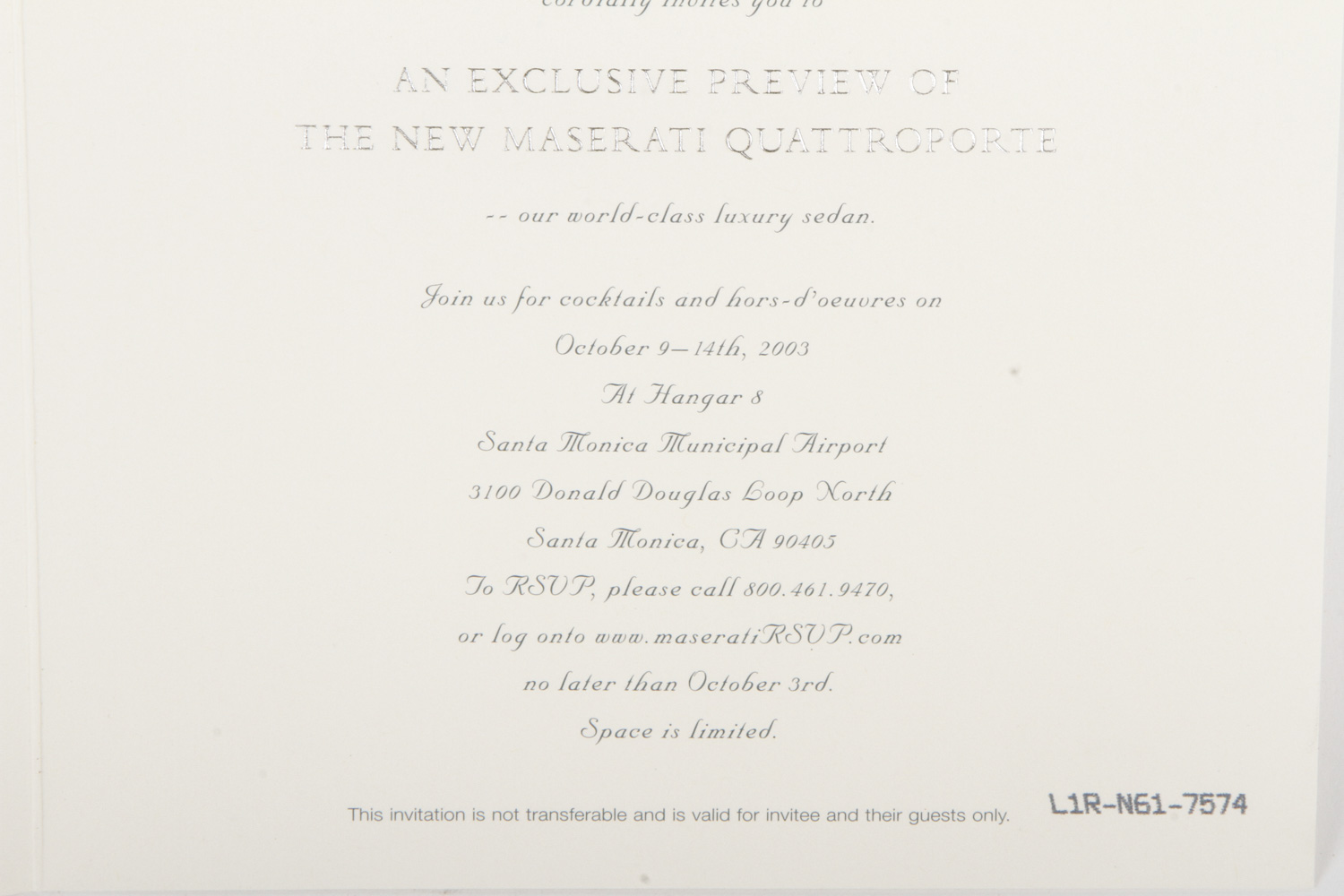 Limited Edition Maserati Print