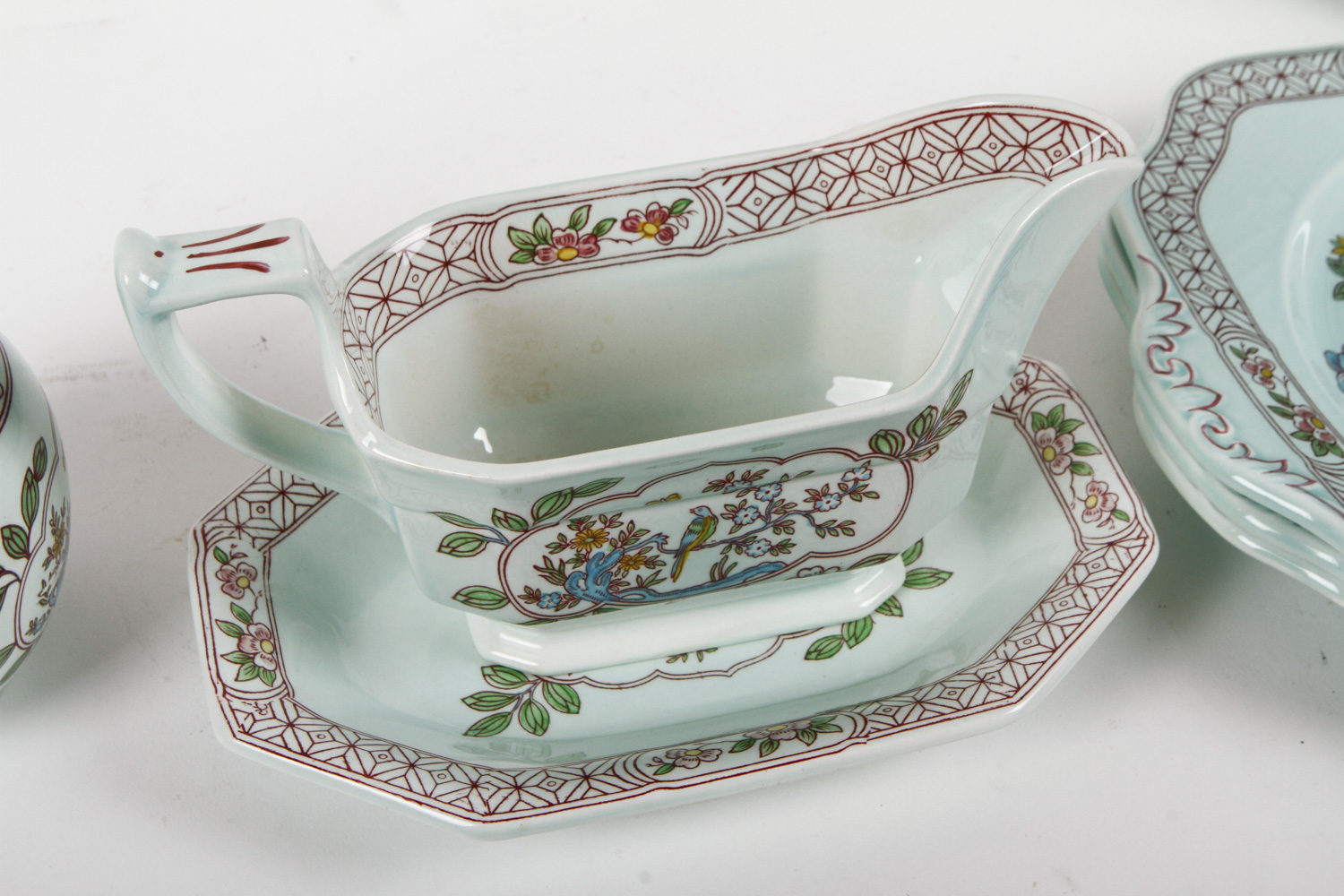 Set of Vintage Adams Calyx Ware "Singapore Bird"