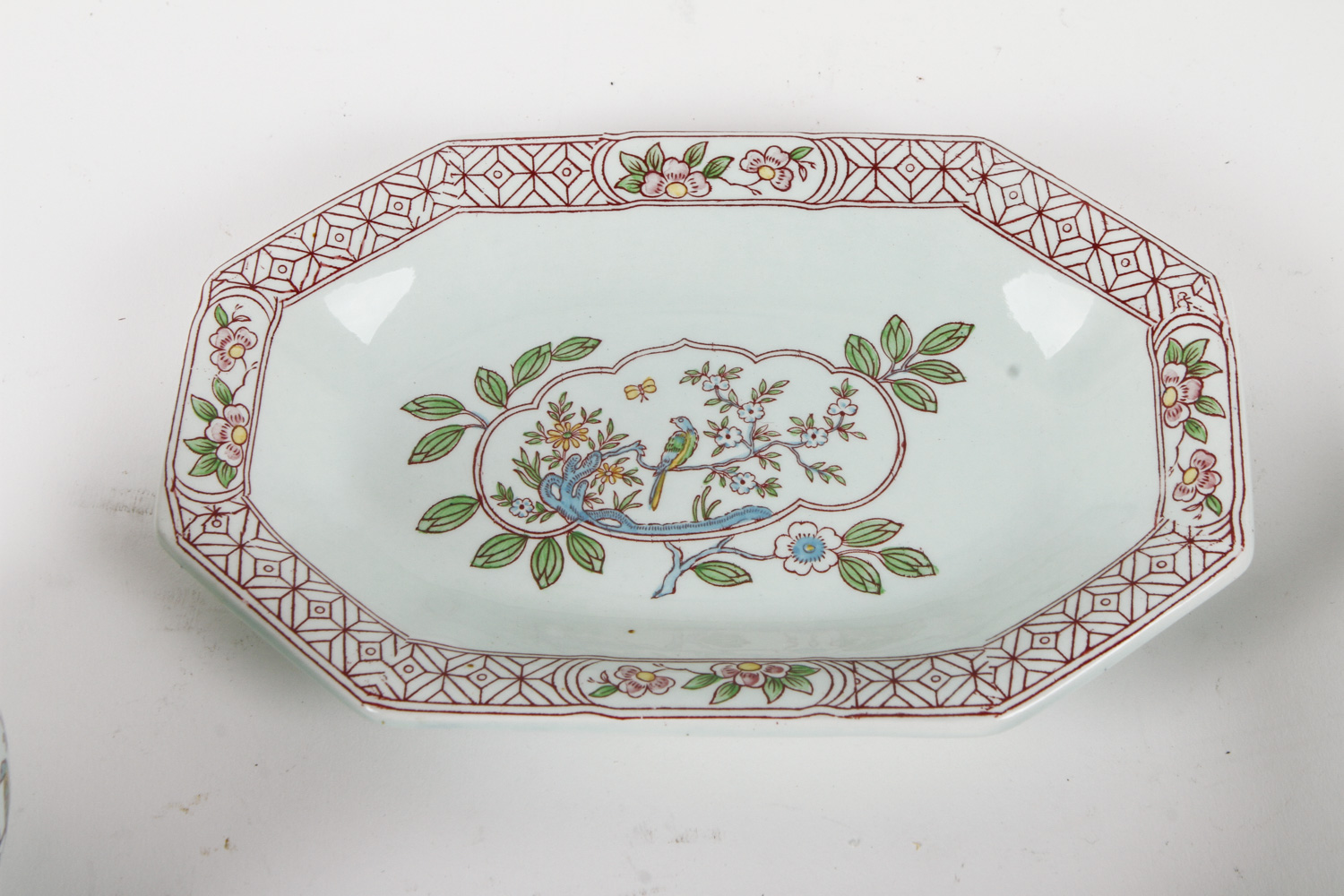 Set of Vintage Adams Calyx Ware "Singapore Bird"