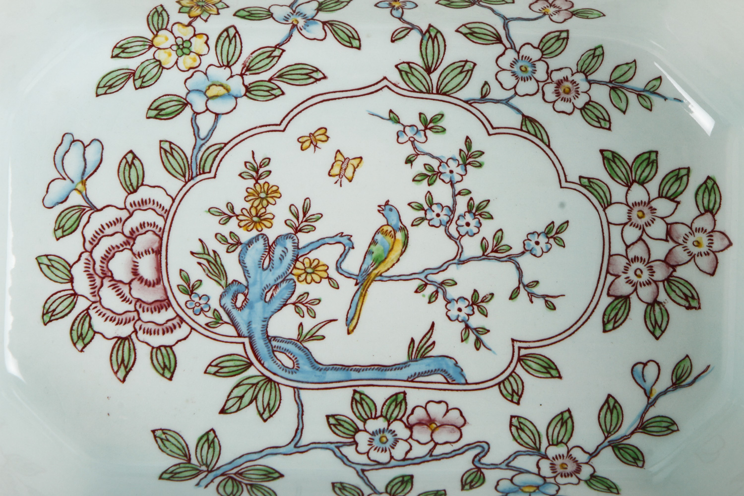 Set of Vintage Adams Calyx Ware "Singapore Bird"