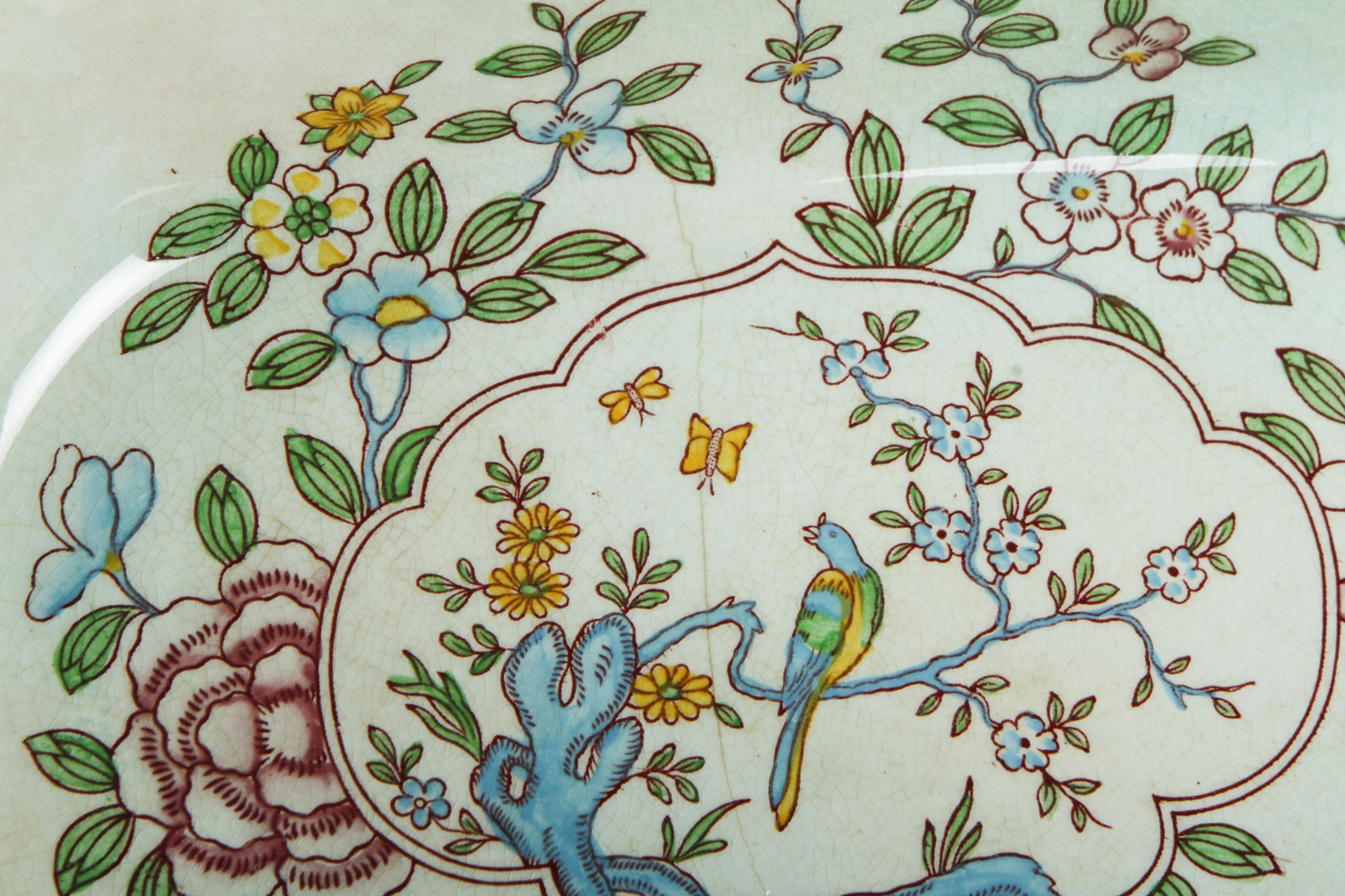 Set of Vintage Adams Calyx Ware "Singapore Bird"