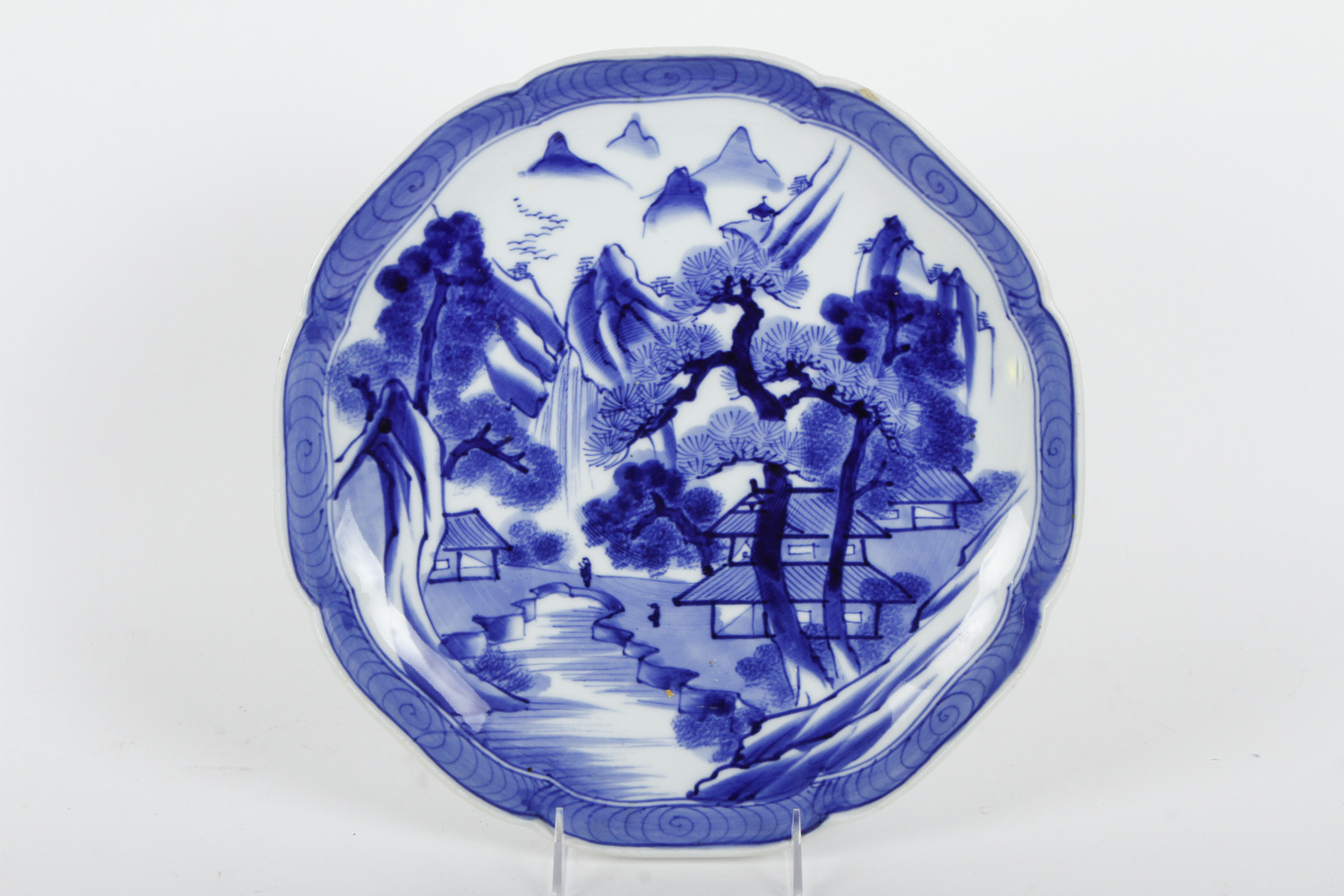 Two Blue and White Ceramic Serving Plates