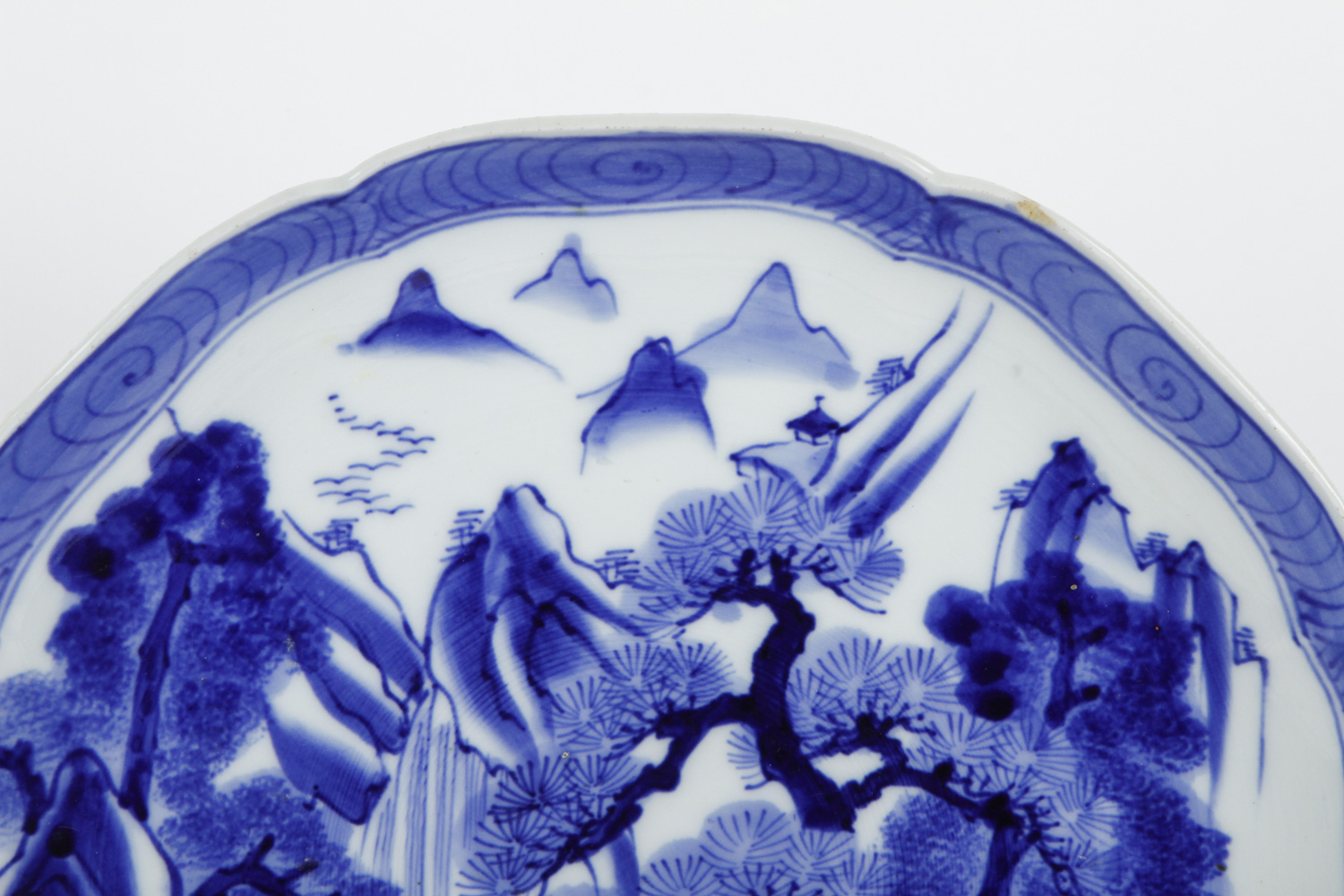 Two Blue and White Ceramic Serving Plates