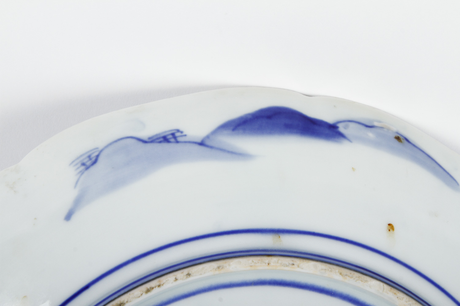 Two Blue and White Ceramic Serving Plates