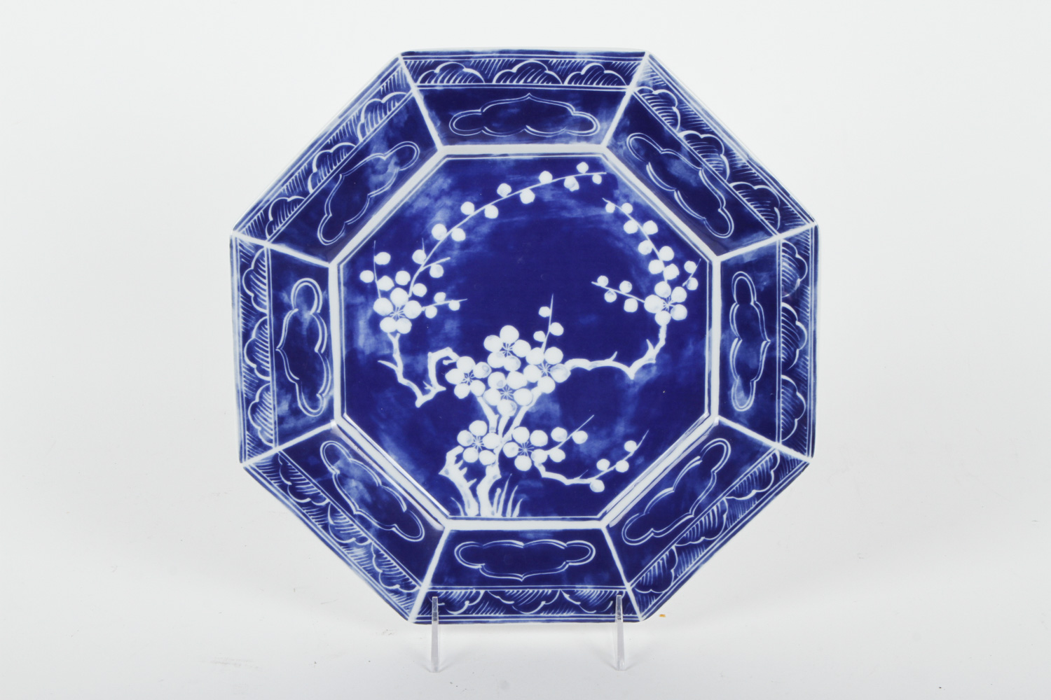 Two Blue and White Ceramic Serving Plates