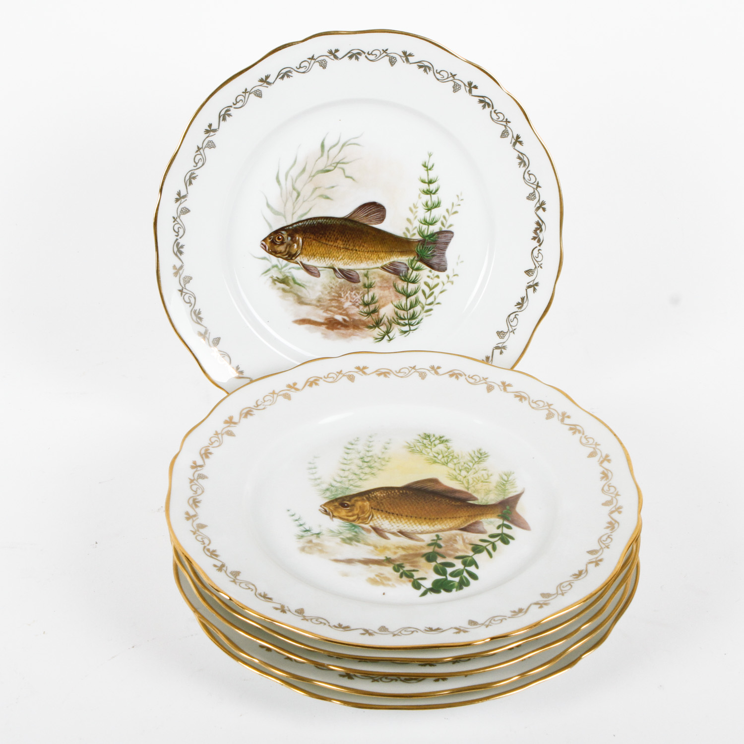 Set of Berry Haute Porcelain Fish Plates