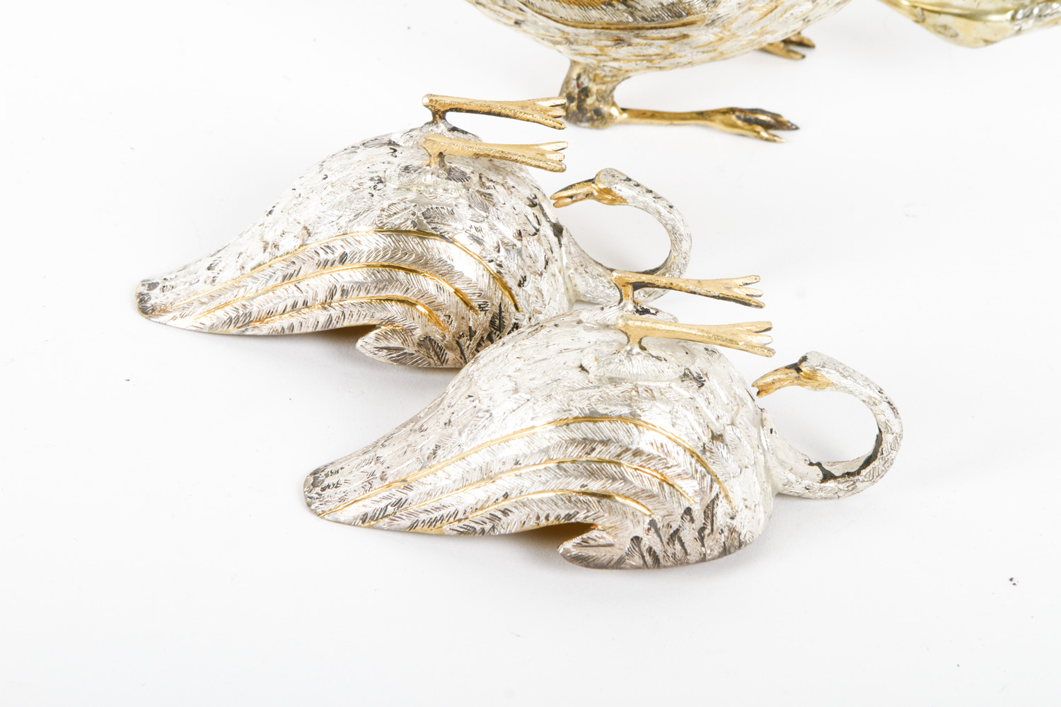 Brass and Silver Tone Service Pieces