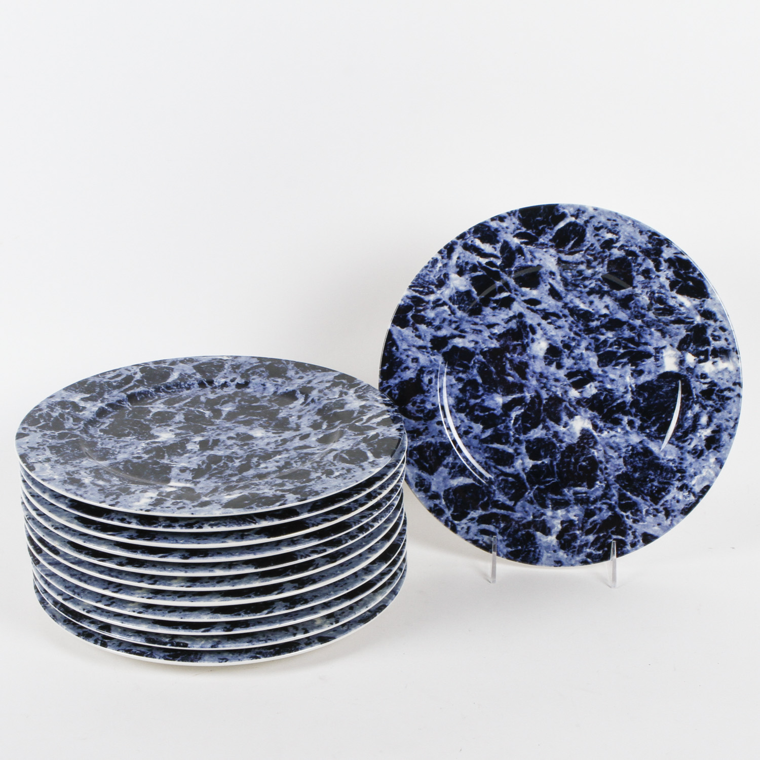 Villeroy & Boch "Marble Blue" Porcelain Chargers