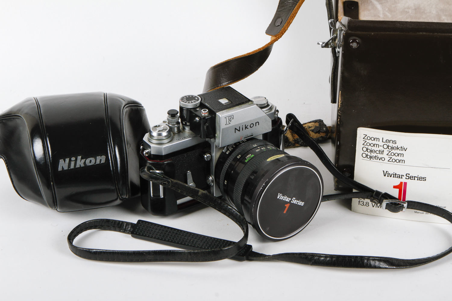 Vintage Nikon F Series 35mm Camera with Case