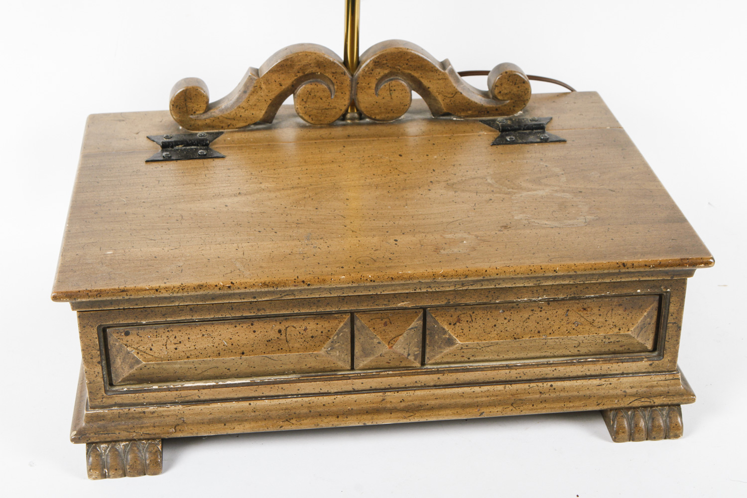 Vintage Lamp With Attached Storage Case