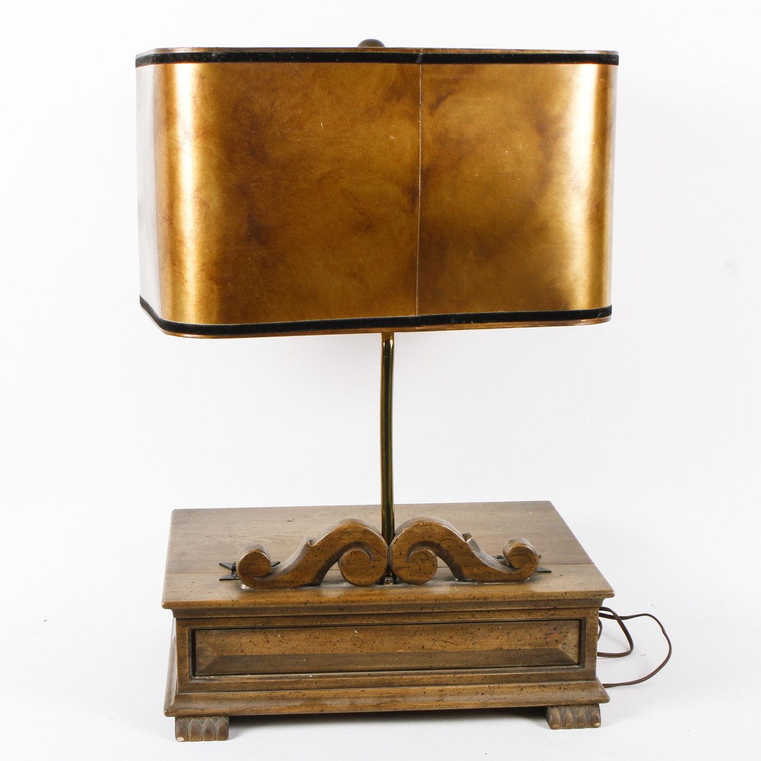 Vintage Lamp With Attached Storage Case