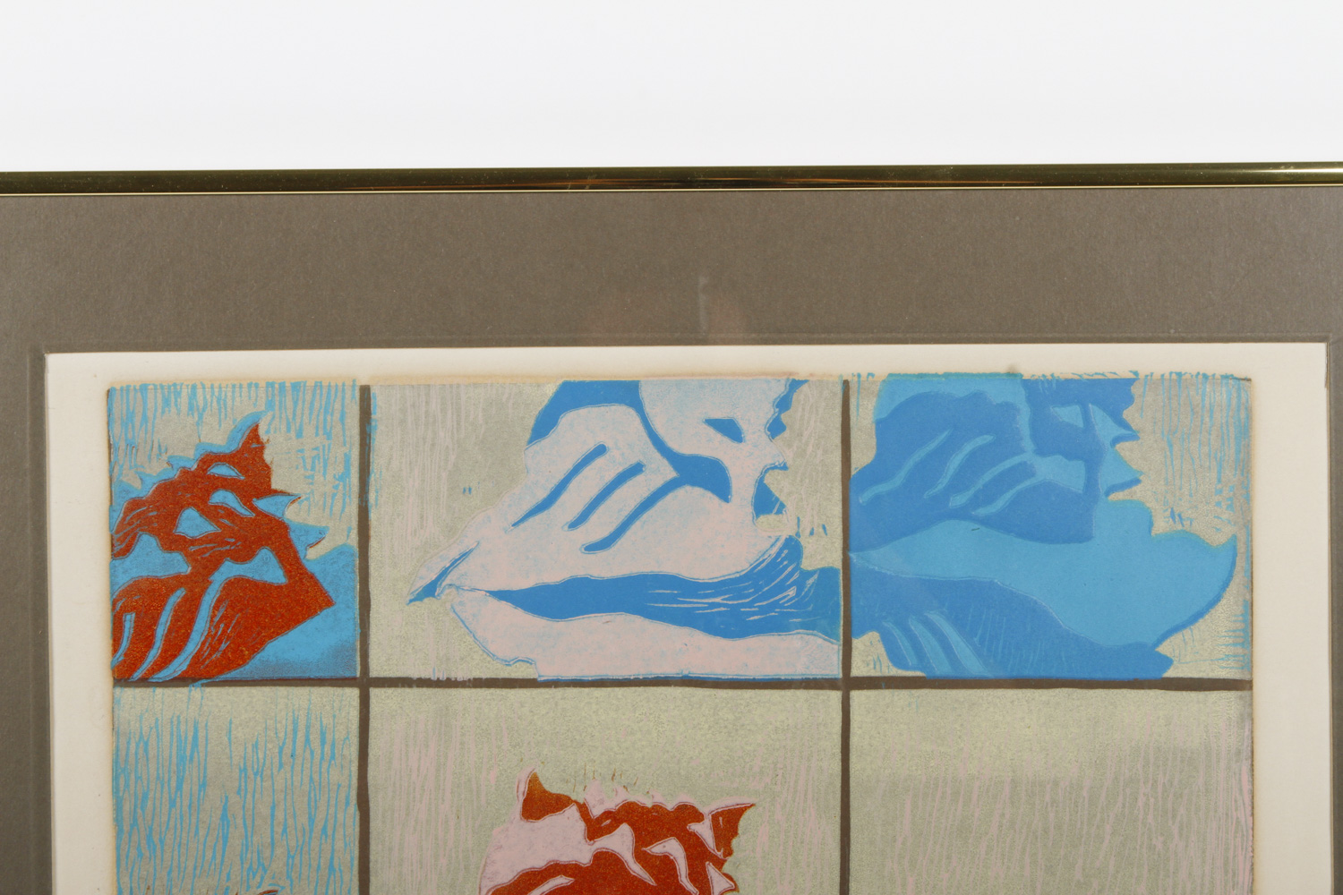 Signed Monoprint of Seashells